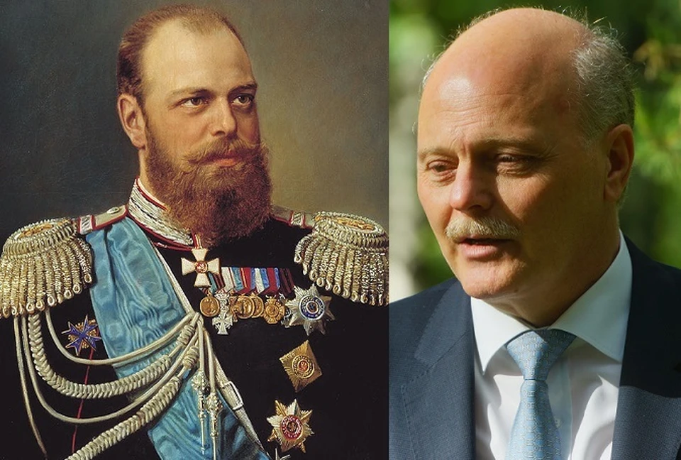 Павел Куликовский - праправнук императора Александра III. Если присмотреться, то между ними можно найти немало сходства.