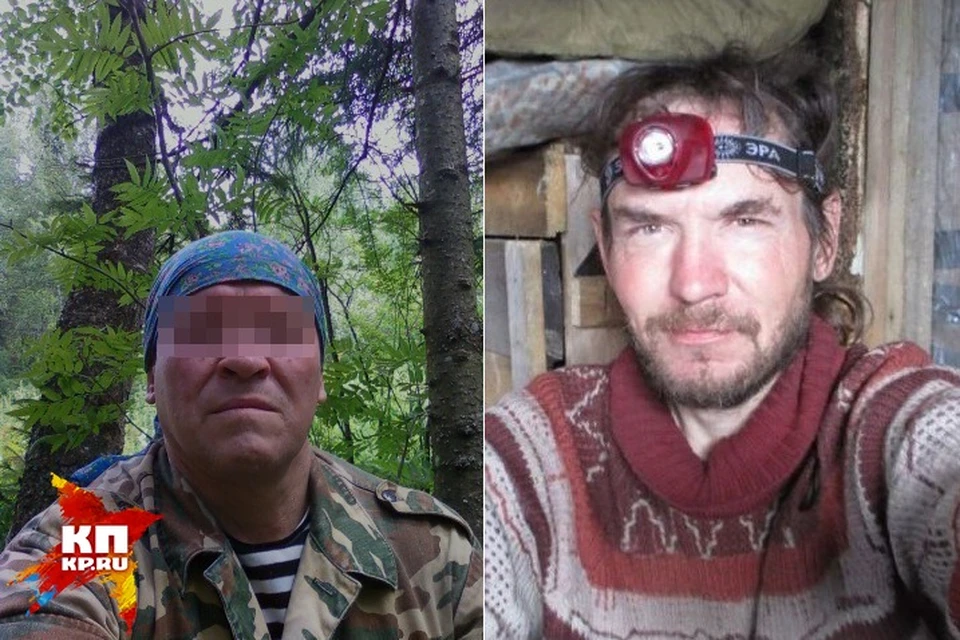 Сергей (слева) умер в том же месте, что и отшельник Олег (справа)
