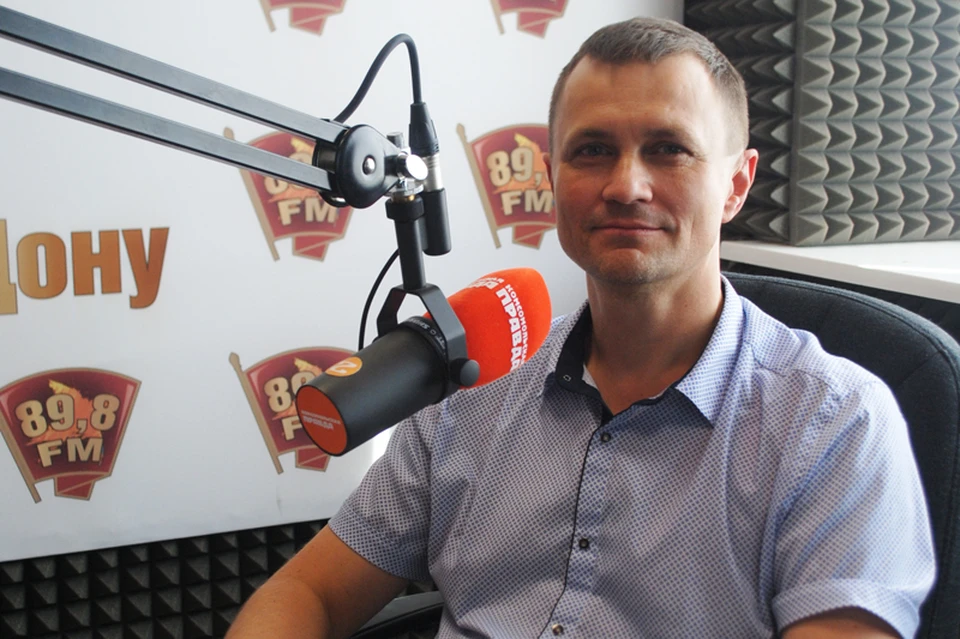 Василий Фалин в студии радио "Комсомольская правда Ростов".
