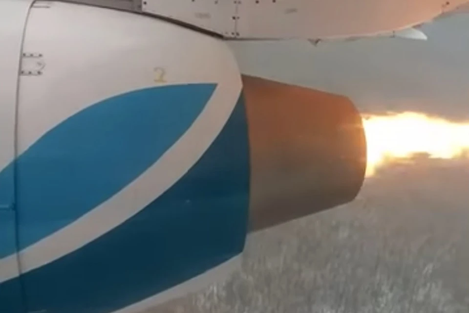 У самолета Талакан-Иркутск в полете загорелся двигатель