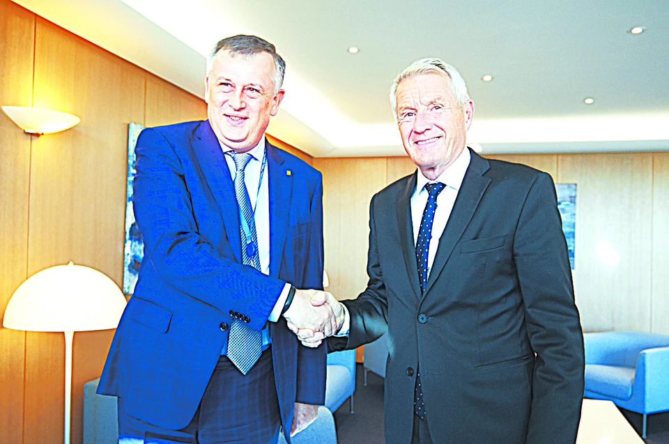 Александр Дрозденко (слева) и Генеральный секретарь Совета Европы Турбьерн Ягланд.