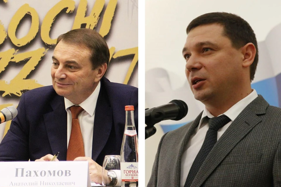 Слева Анатолий Пахомов, справа Евгений Первышов