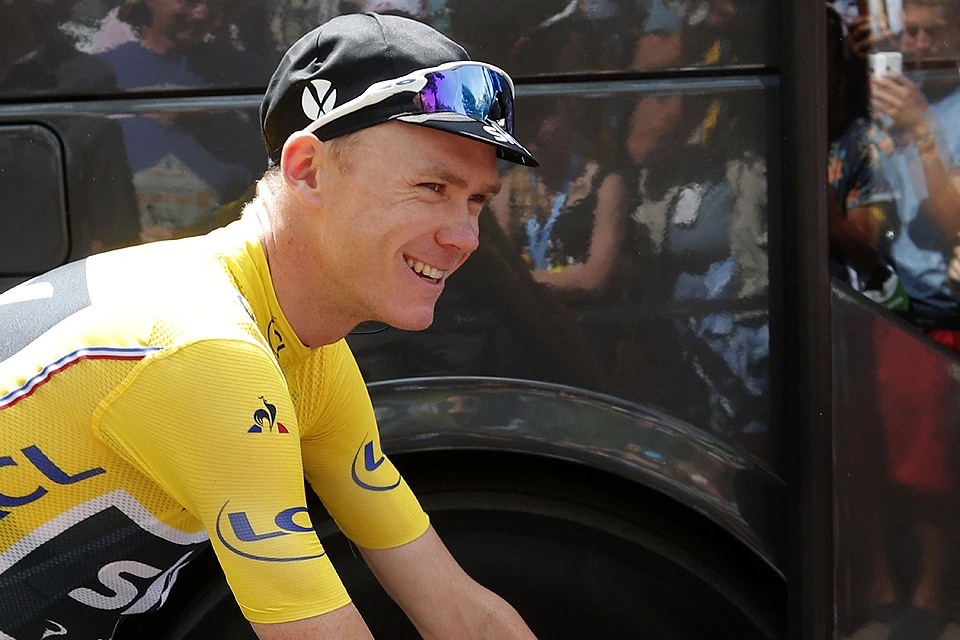 Лето 2017 года, Крис Фрум на этапе велогонки Тур-де-Франс.