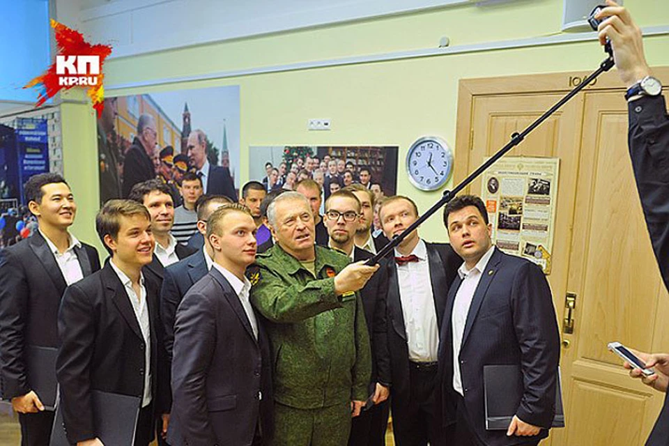 Лидер ЛДПР Владимир Жириновский на встрече с молодежью