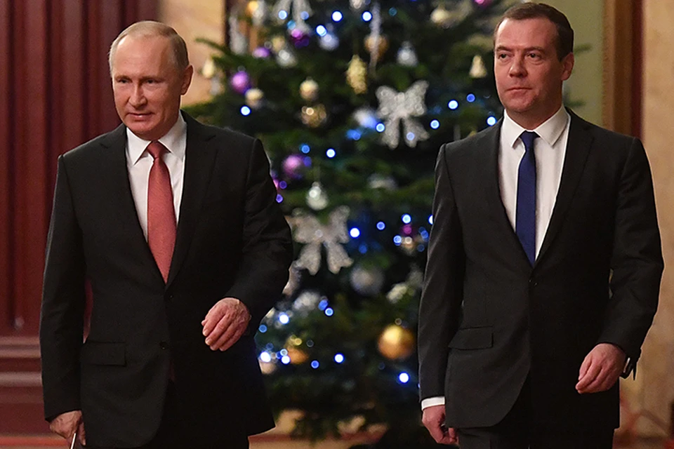 Дмитрий Медведев поблагодарил Владимира Путина за лестный отзыв о работе кабмина и пожелал успеха на выборах-2018