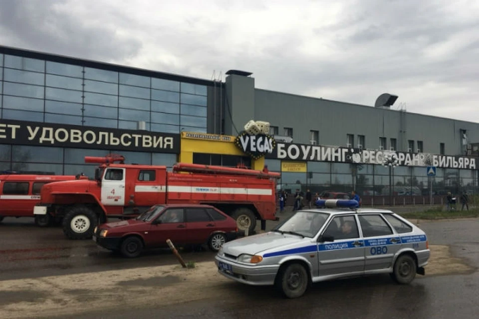 Пожар в ТЦ «Евролэнд». Фото: МЧС по Ивановской области.
