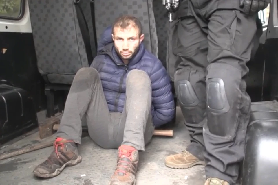 Организатор похищения Ислам Казбеков сразу после задержания его полицией.