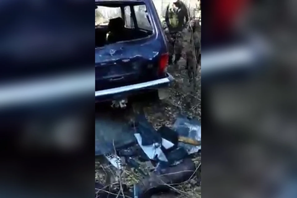 Машине – конец: под Красноярском медведь на части порвал «Ниву» охотников. Стоп-кадр видео