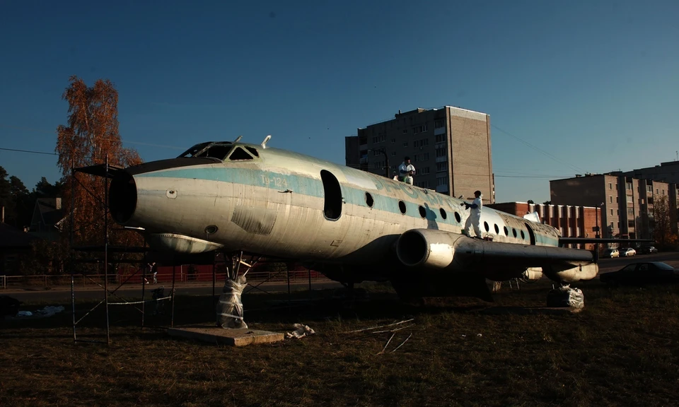 Самолёт-монумент ТУ-124 в Кимрах на реставрации Фото: Антонина Аскарина