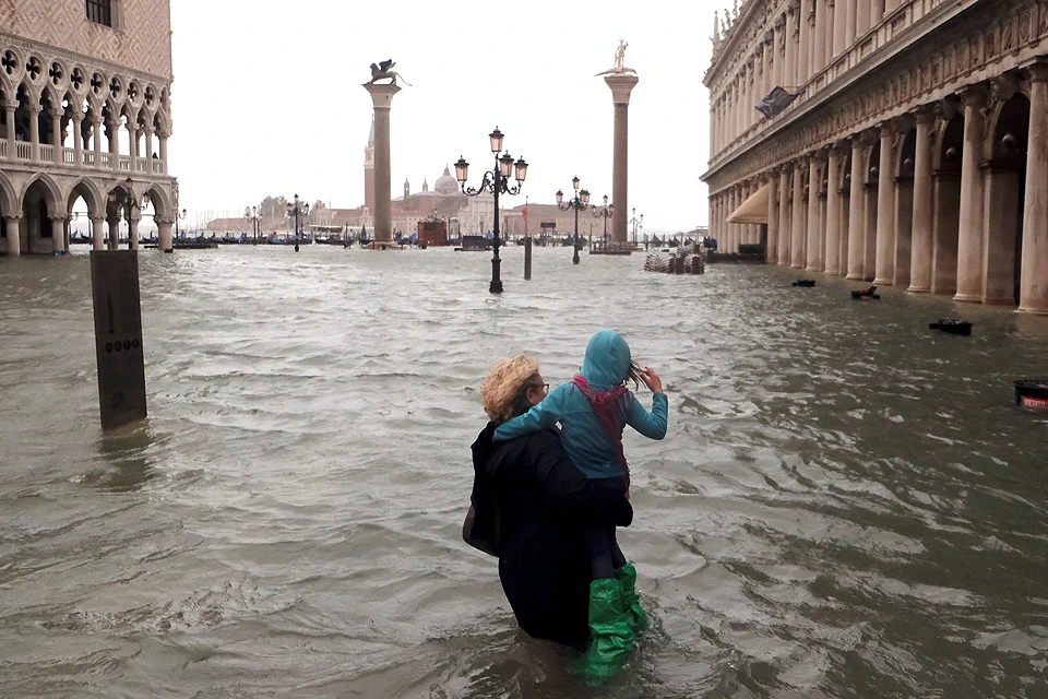 Большая часть Венеции ушла под воду.