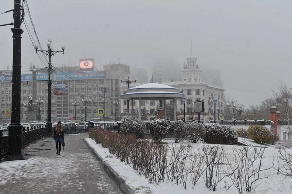 Пришла зима откуда не ждали: в Хабаровске наступил нормальный ноябрь
