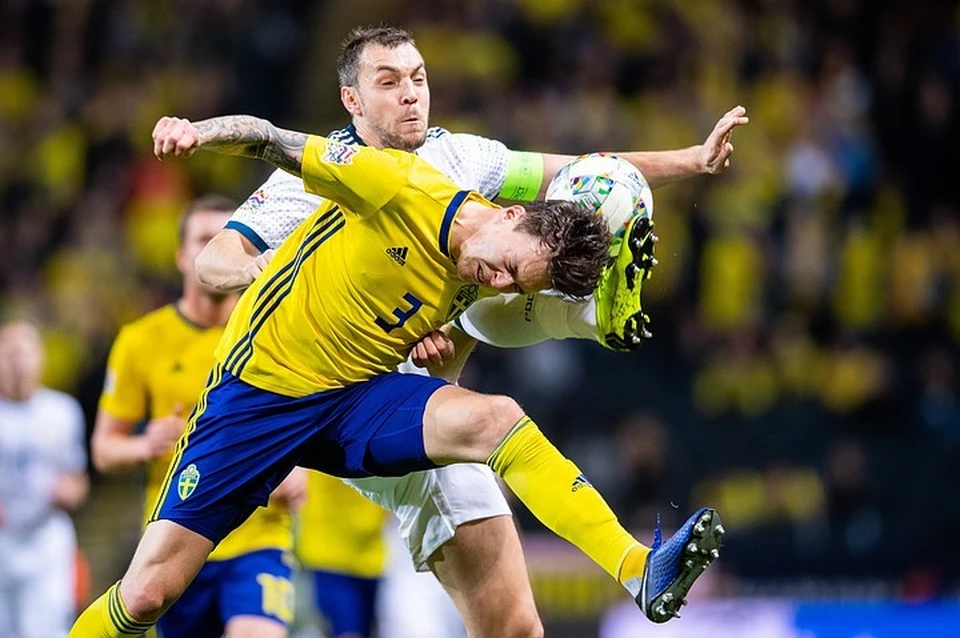 Россия уступила 0-2 в Лиге Наций команде Швеции.