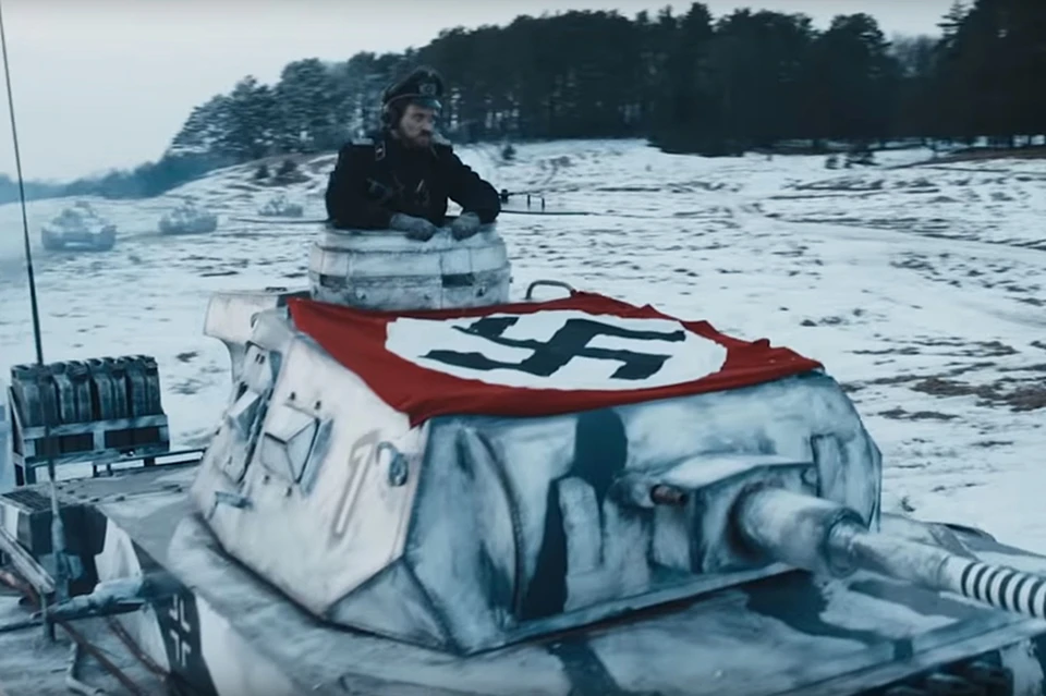 Немецкий танк в кино. Стоп-кадр из трейлера фильма "Т-34".