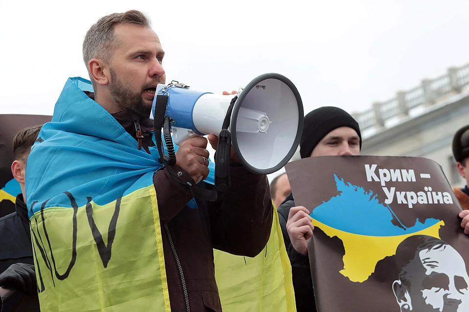 Киев, февраль 2019 года. Во время акции на Площади Независимости.