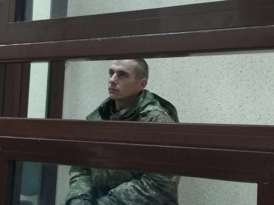 Старший матрос ВМСУ Владимир Терещенко на суде в Симферополе