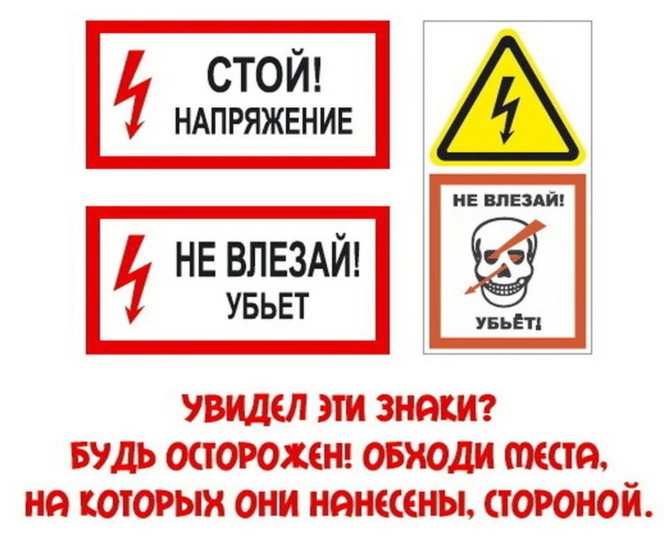 Виды плакатов по электробезопасности по ГОСТу