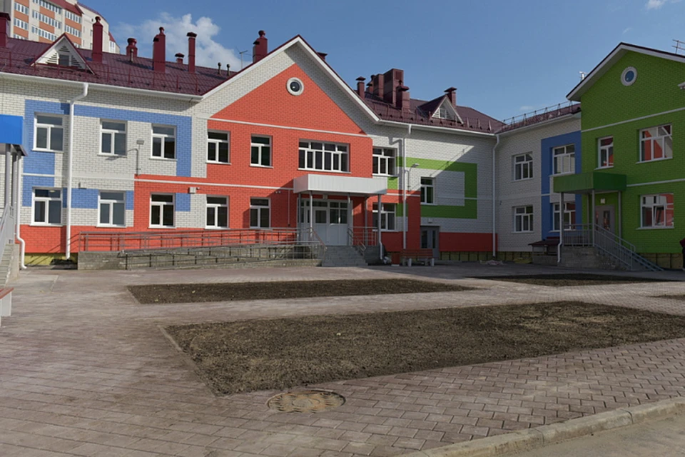 Детский сад, построенный в Барнауле, в рамках реализации нацпроекта "Образование"