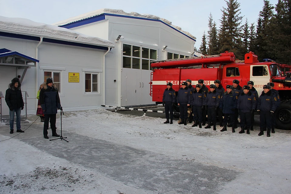В селе Овгорт открылось новое здание пожарного депо Фото: yanao.ru