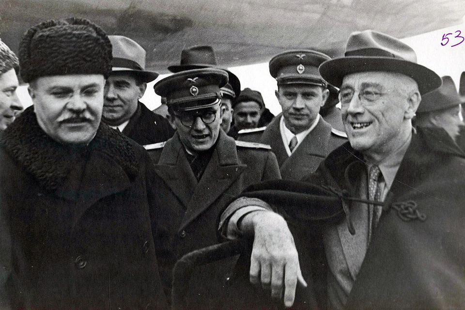 Встреча Рузвельта и Молотова после прилёта президента США.