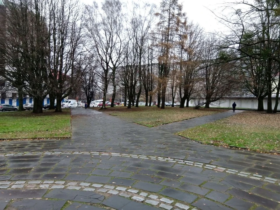 Пока место будущего сквера выглядит не очень притязательно.