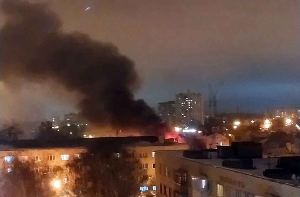 Зарево было видно из разных точек в городе
