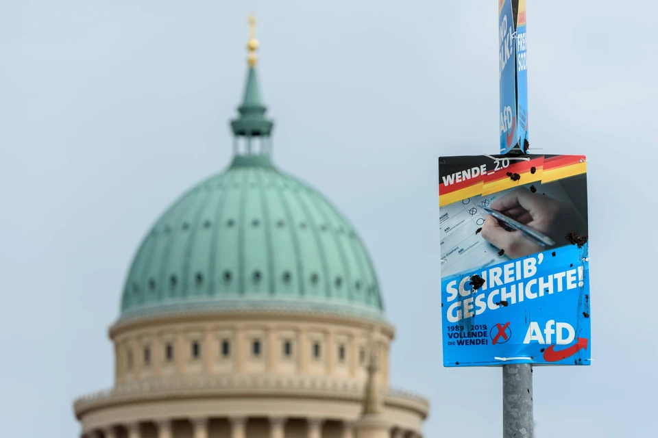 Предвыборный плакат партии “Альтернатива для Германии” .