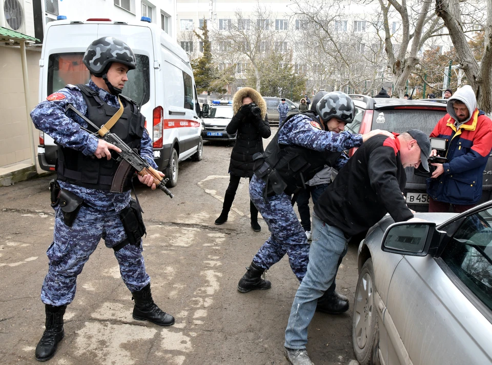 Показательное выступление бойцов Росгвардии
