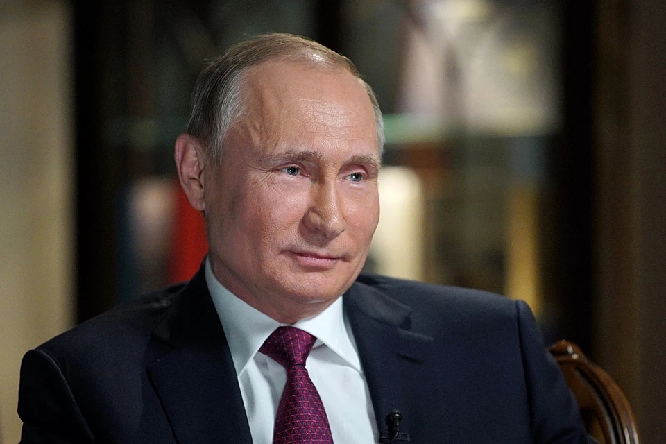 Президент Владимир Путин во время интервью