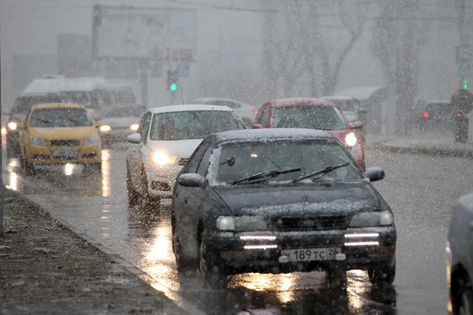Кузбасских водителей ждут мокрый снег и гололед