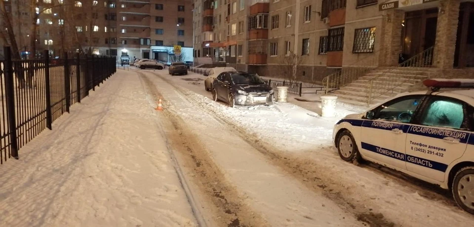 Тюменская автомобилистка, сбившая девочку, вызвала ГИБДД после публикации в СМИ. Фото - ГИБДД по Тюменской области.