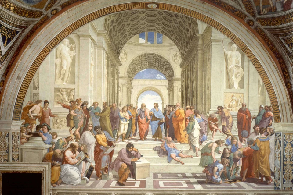 Фреска с «автографом современников» называется «Афинская школа» и считается величайшим творением той эпохи
