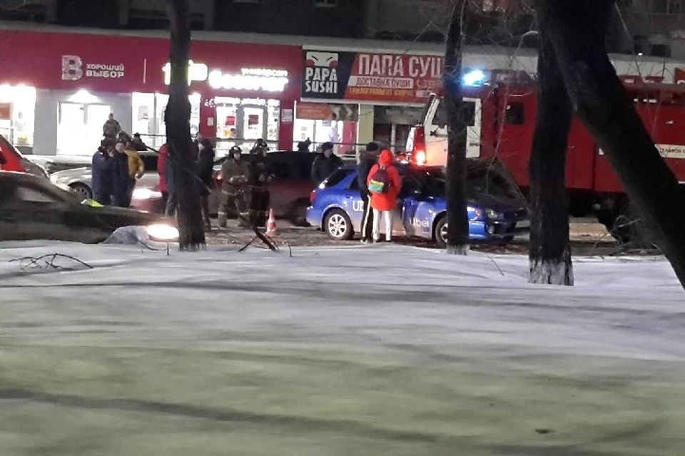 В Кемерове пожарная машина столкнулась с легковушкой