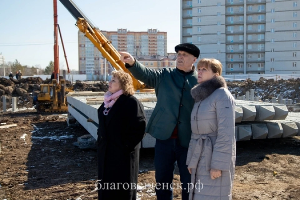 Ввести в эксплуатацию школу планируется в августе 2022 года. Фото: пресс-служба администрации города Благовещенска