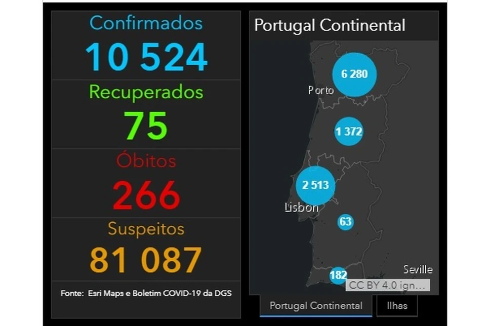 Число заболевших и скончавшихся от коронавируса в Португалии постоянно растет