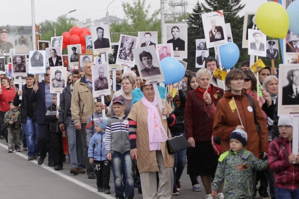 Бессмертный полк в Барануле.
