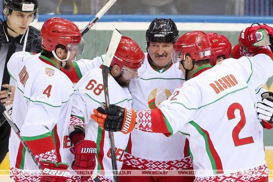 Президентская команда. 01 Лукашенко хоккейная сборная Беларуси.