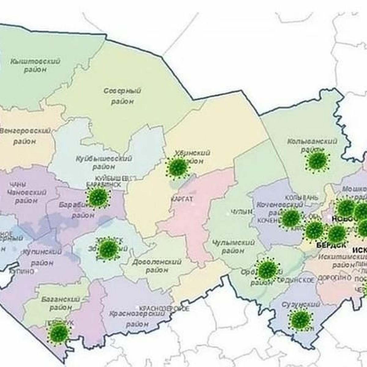 Купить Карту Новосибирск Области