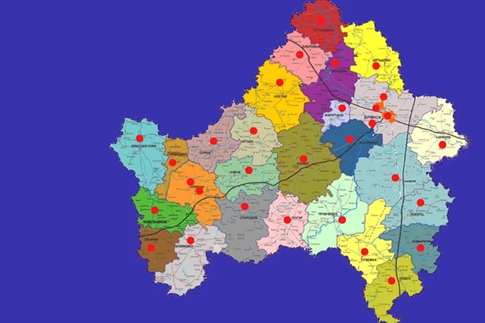 Карта брянской области комаричского района брянской области