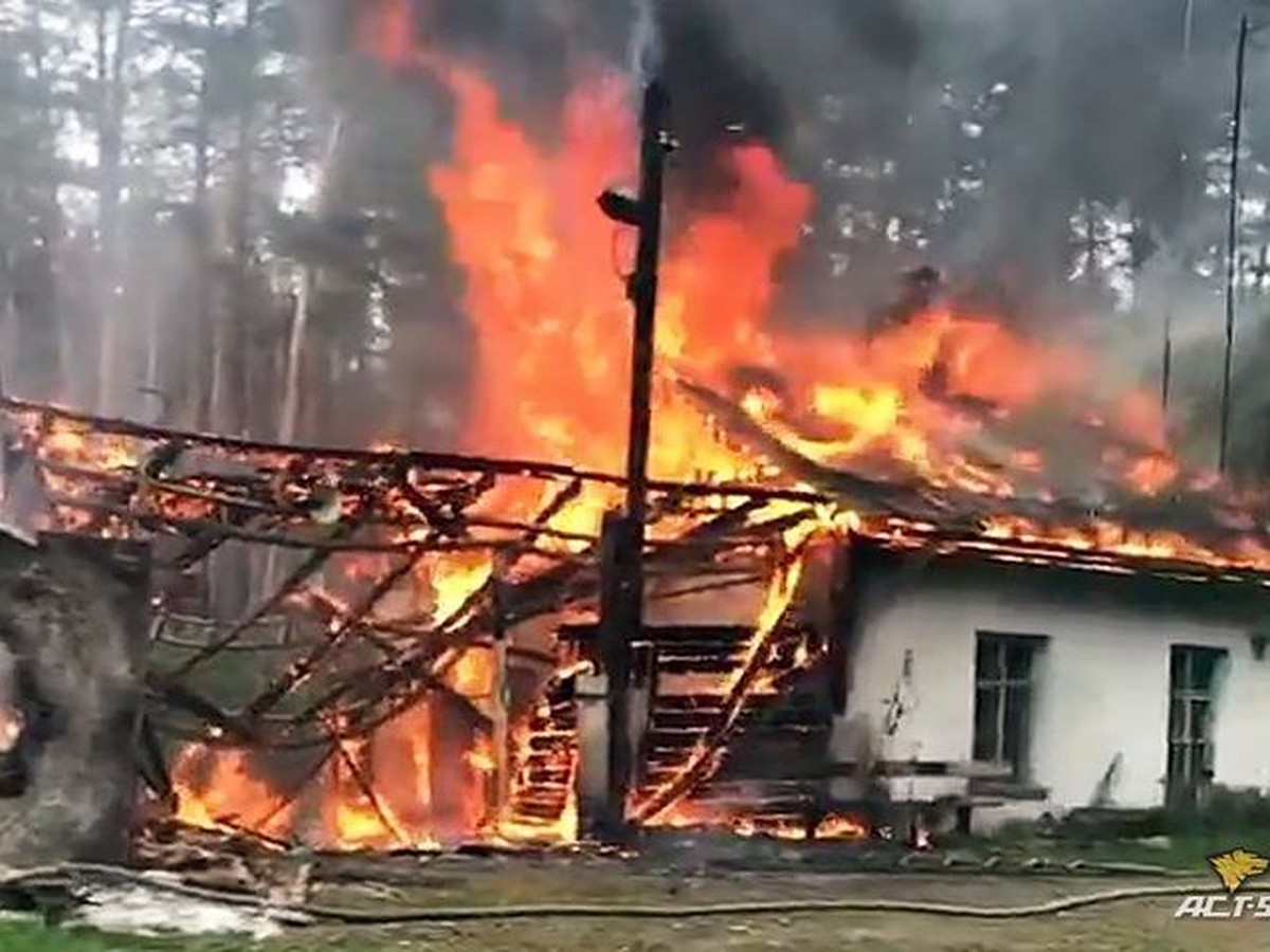 В Новосибирске загорелся заброшенный детский лагерь - KP.RU