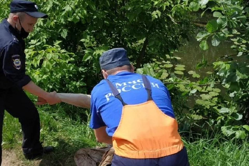 Мужчину вытащили из воды спасатели