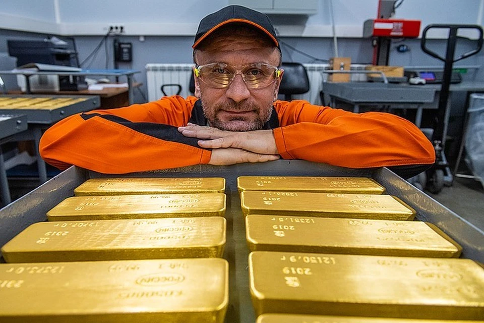 Производство золота в России выросло на 9,4%
