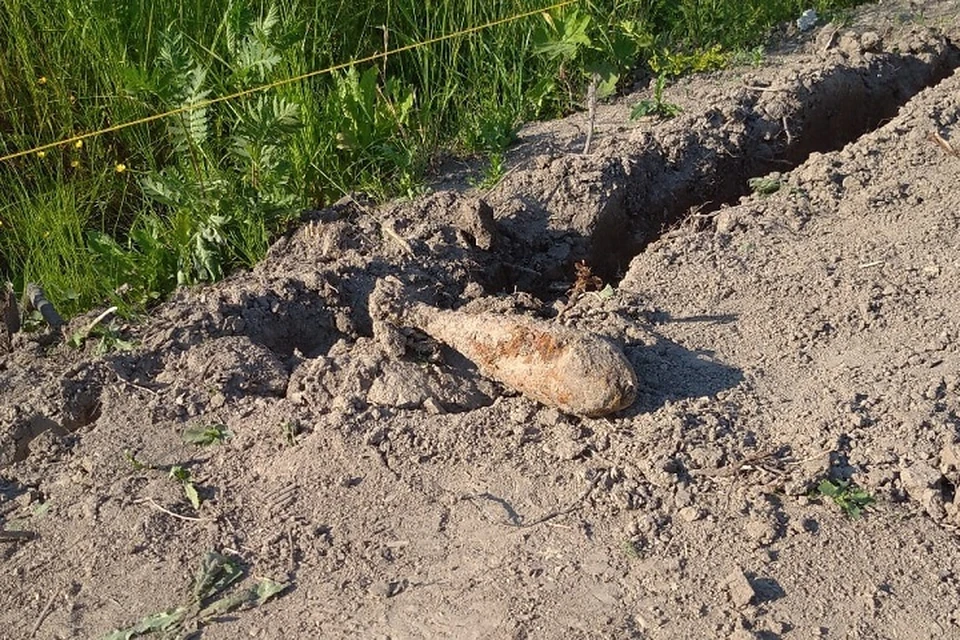 В поселке Александровская Пушкинского района нашли мину. Фото: vk.com/spb_today