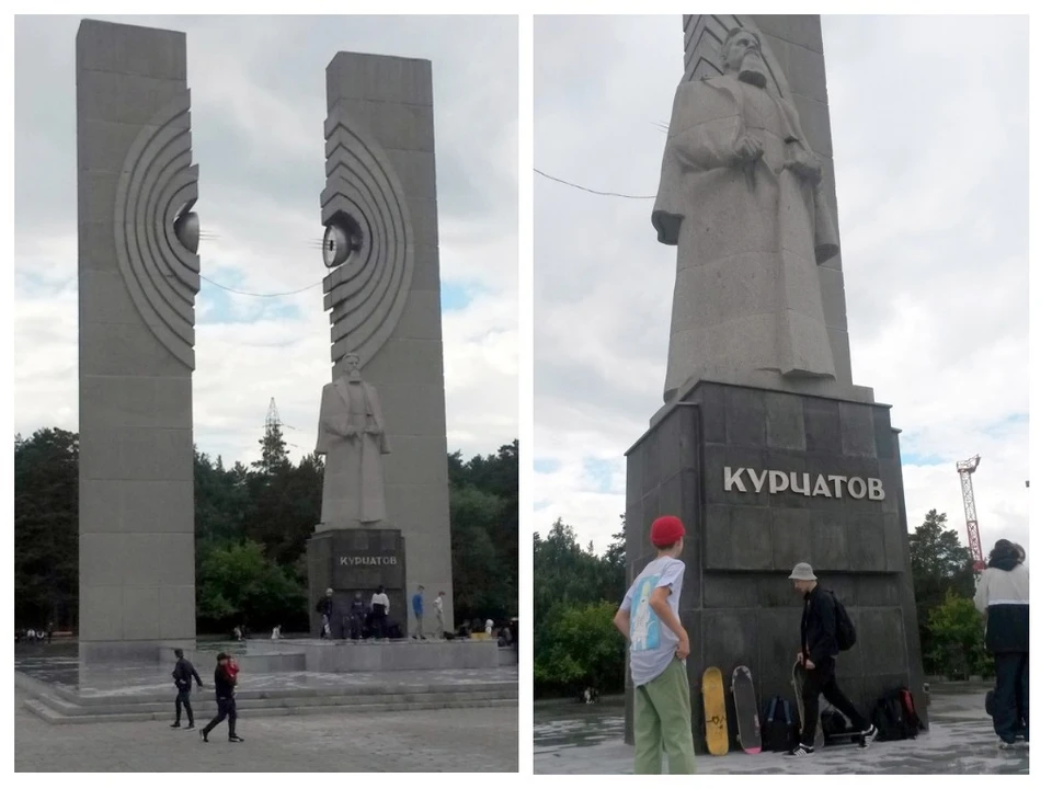 Краевед полагает: если не убрать тех, кто катается здесь на скейте, монумент придется ремонтировать постоянно. Фото: Юрий Латышев.