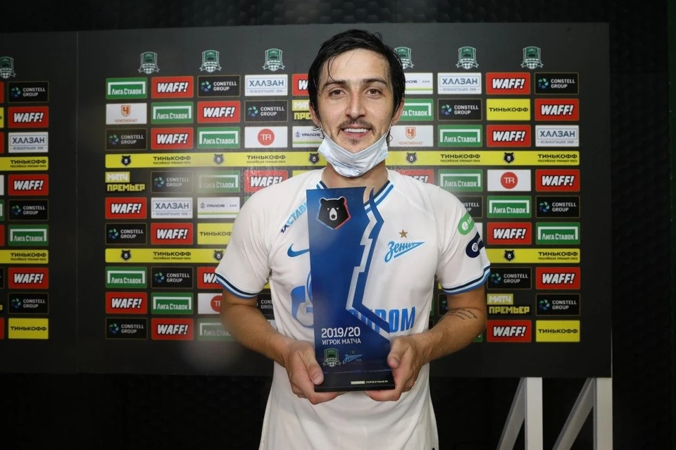 Азмун стал лучшим игроком в чемпионском матче "Зенита". Фото: ФК "Зенит"