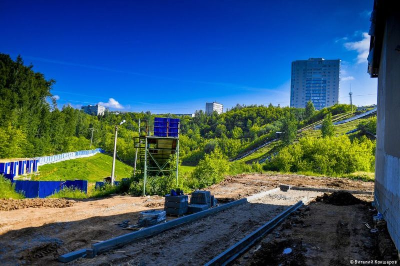Базу «Летающий лыжник» сдадут в этом году. Фото: Виталий Кокшаров.