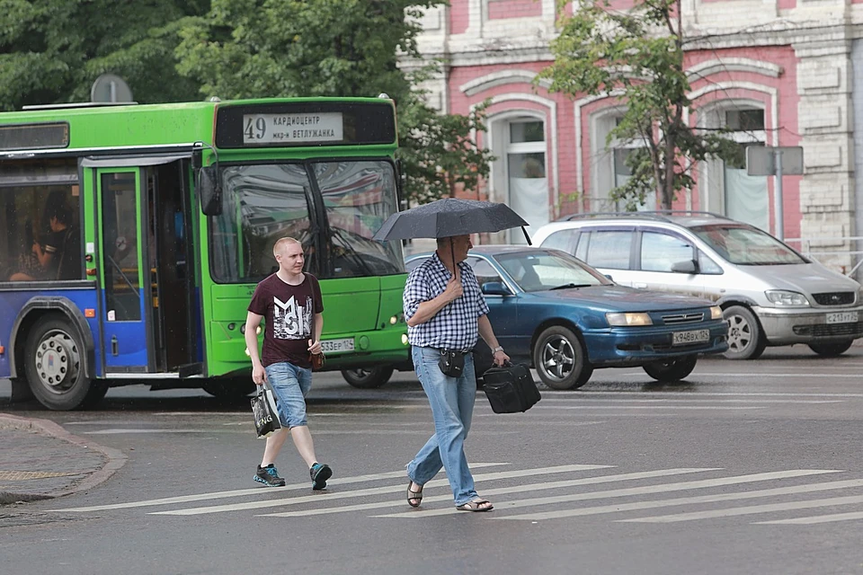 На Красноярск надвигаются дожди