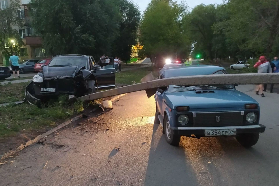 Авария произошла в девятом часу вечера. Фото: Нужно соблюдать ПДД! #chelgai74 #ДТП #БДД/vk.com