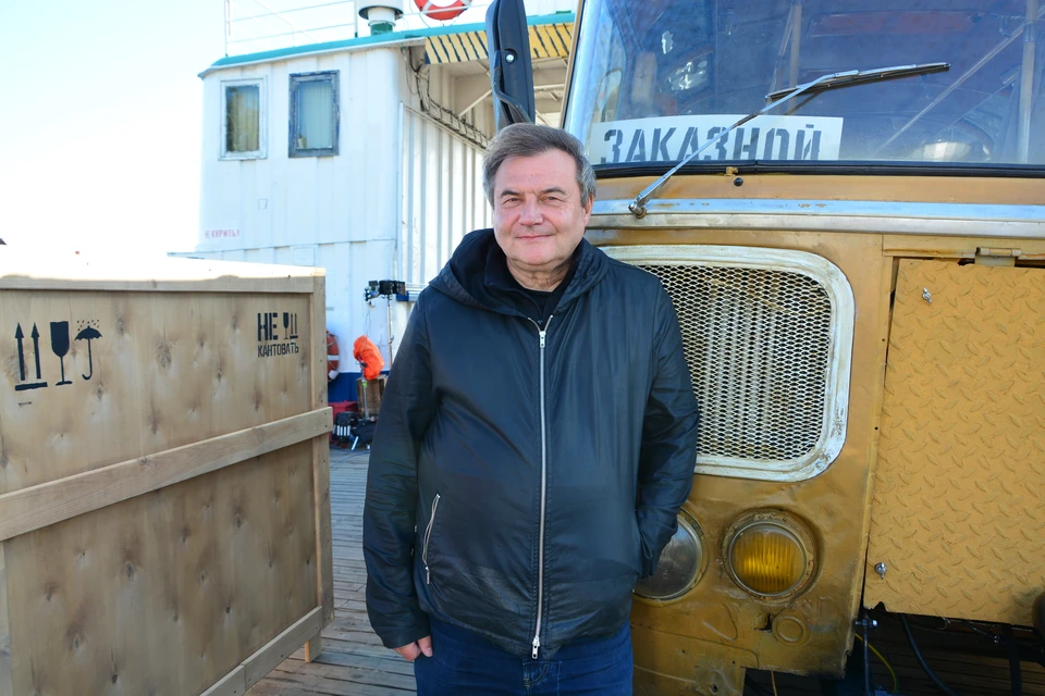 Алексей Учитель на съемках в Балтийске.