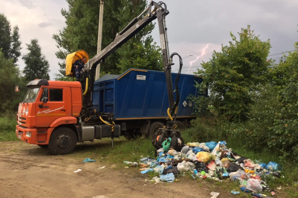 Во время уборки использовали новое ломовоз. Фото: ТСАХ