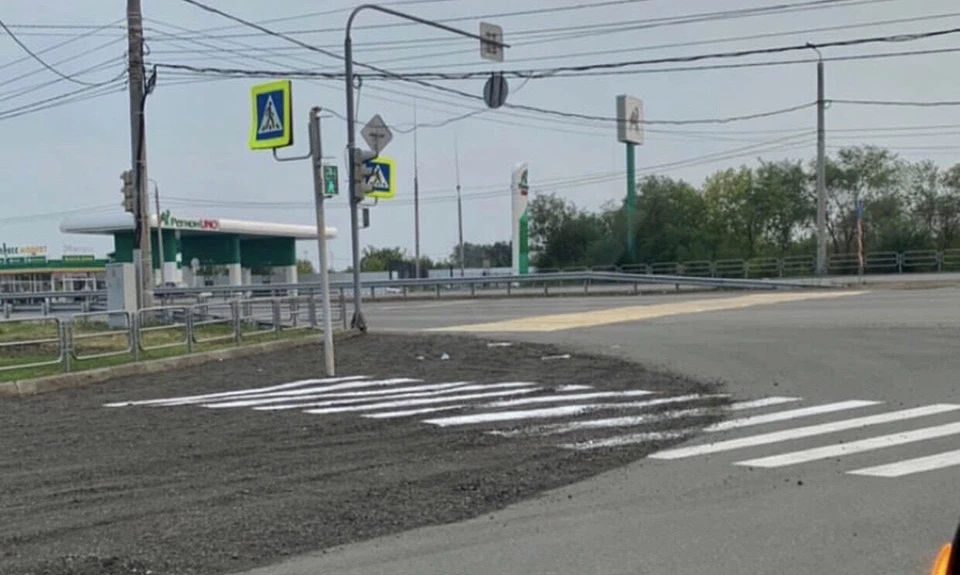 Вот так выглядит зебра на Троицком тракте. Фото: vk.com/chelurban